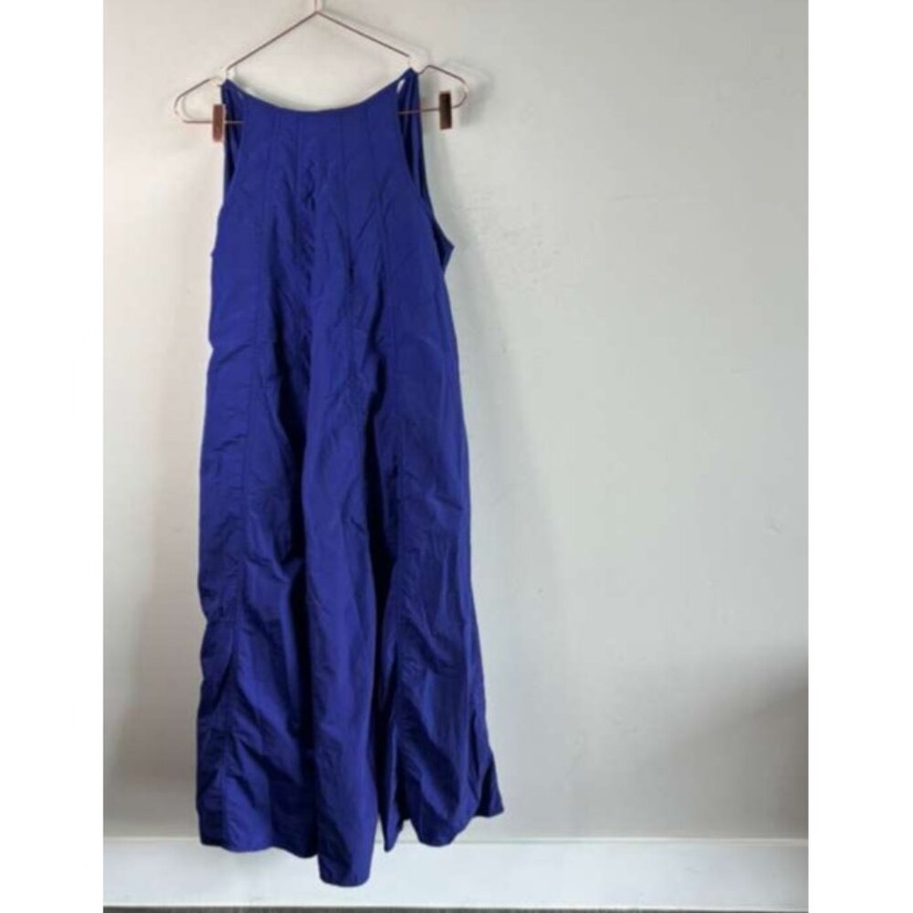 Athleta Womens Canopy Parachute Maxi Dress Poseidon V-Neck Pockets Blue Size XS - Picture 3 of 10
